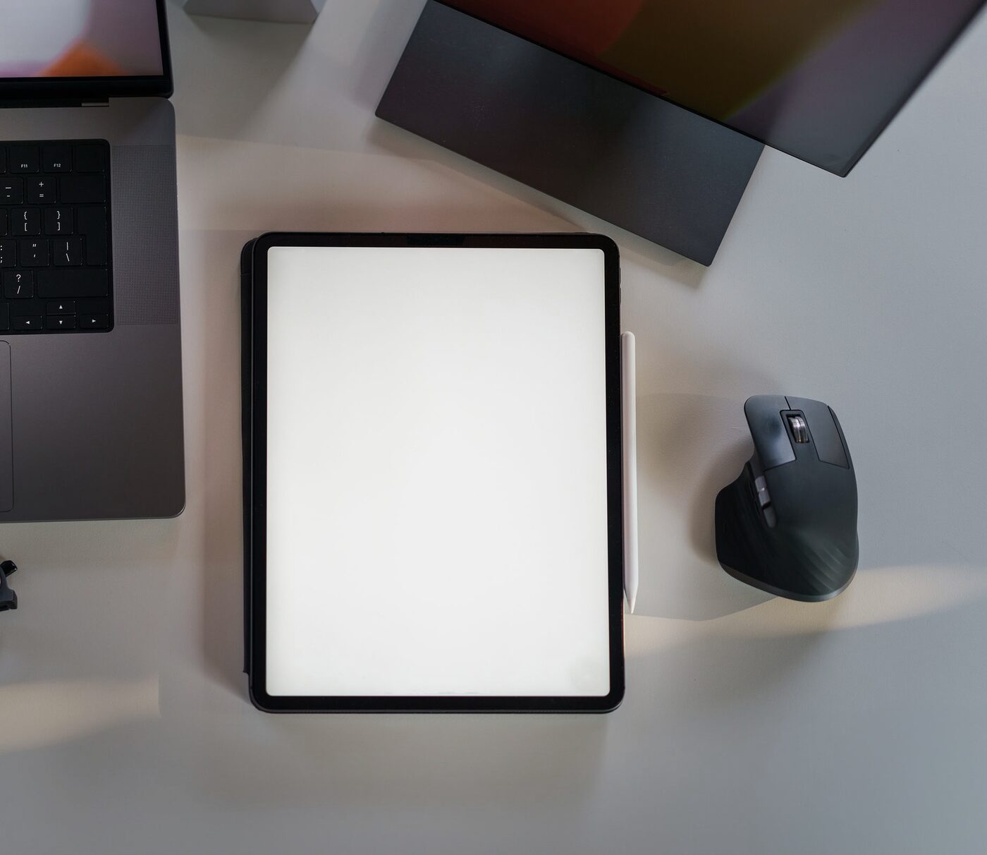 Clean, minimal workspace representing the case-management systems counsellors and admin staff use day to day